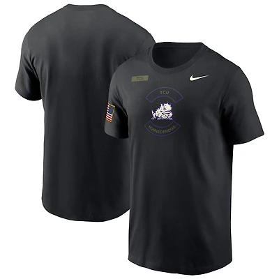 Men's Nike Black TCU Horned Frogs 2025 Military Appreciation Dri-FIT T-Shirt