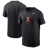 Men's Nike Black Illinois Fighting Illini 2025 Military Appreciation Dri-FIT T-Shirt