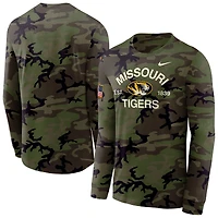 Men's Nike Camo Missouri Tigers 2025 Military Appreciation Legend Dri-FIT Long Sleeve T-Shirt