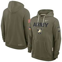 Men's Nike Olive Army Black Knights 2025 Military Appreciation Dri-FIT Hoodie