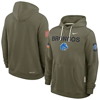 Men's Nike Olive Boise State Broncos 2025 Military Appreciation Dri-FIT Hoodie