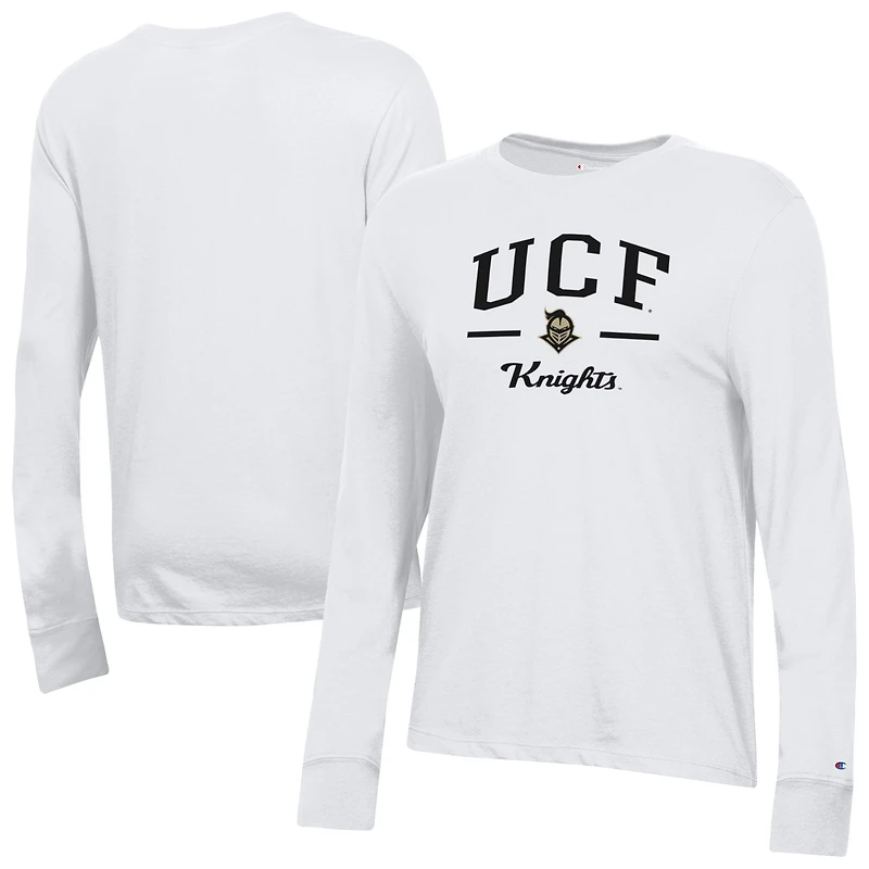 Women's Champion White UCF Knights Core Long Sleeve T-Shirt