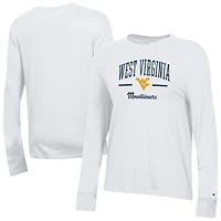 Women's Champion White West Virginia Mountaineers Core Long Sleeve T-Shirt