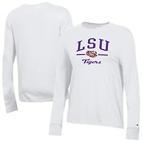 Women's Champion White LSU Tigers Core Long Sleeve T-Shirt