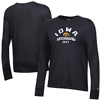 Women's Champion Black Iowa Hawkeyes Core Long Sleeve T-Shirt