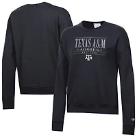 Women's Champion Black Texas A&M Aggies Powerblend Pullover Sweatshirt
