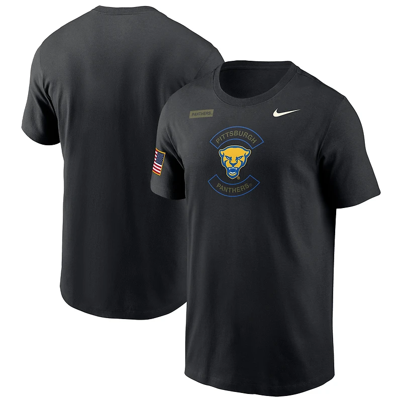 Men's Nike Black Pitt Panthers 2025 Military Appreciation Dri-FIT T-Shirt