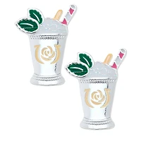 CANVAS Style  Kentucky Derby Mint Julep Enamel Stud Earrings