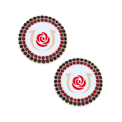 CANVAS Style  Kentucky Derby Pave Logo Stud Earring
