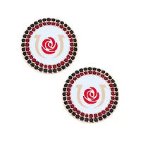 CANVAS Style  Kentucky Derby Pave Logo Stud Earring