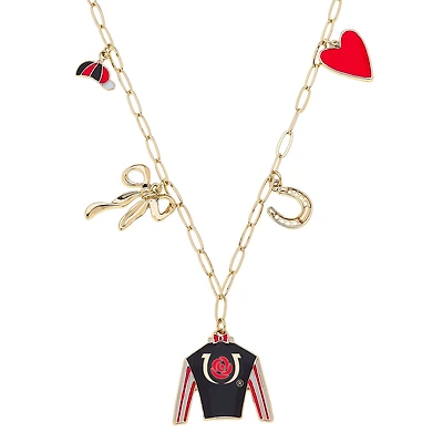 CANVAS Style  Kentucky Derby Paperclip Charm Collector Necklace