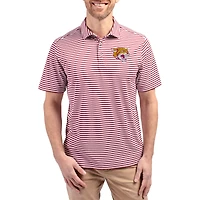 Men's Cutter & Buck  Maroon Bethune-Cookman Wildcats Virtue Eco Pique Stripe Recycled DryTec Polo