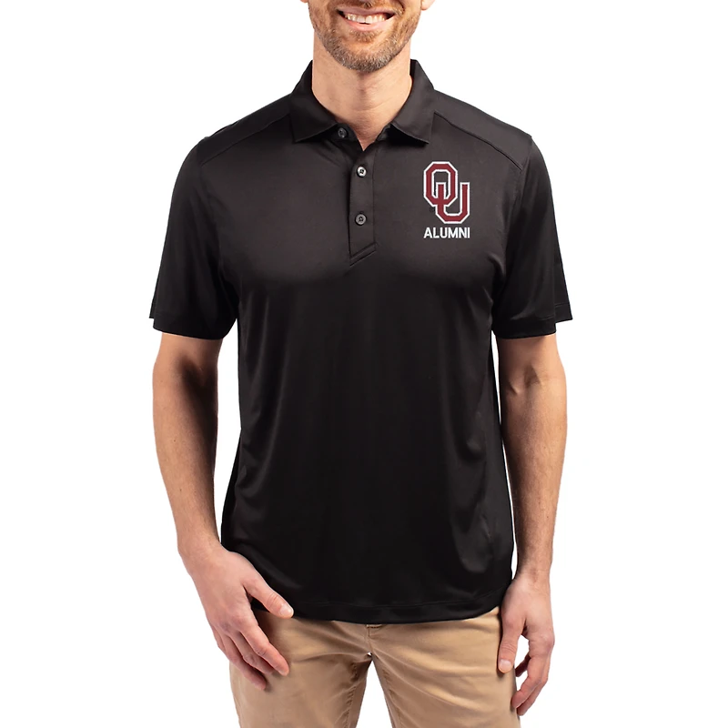 Men's Cutter & Buck  Black Oklahoma Sooners Forge Alumni Eco Stretch Recycled Polo