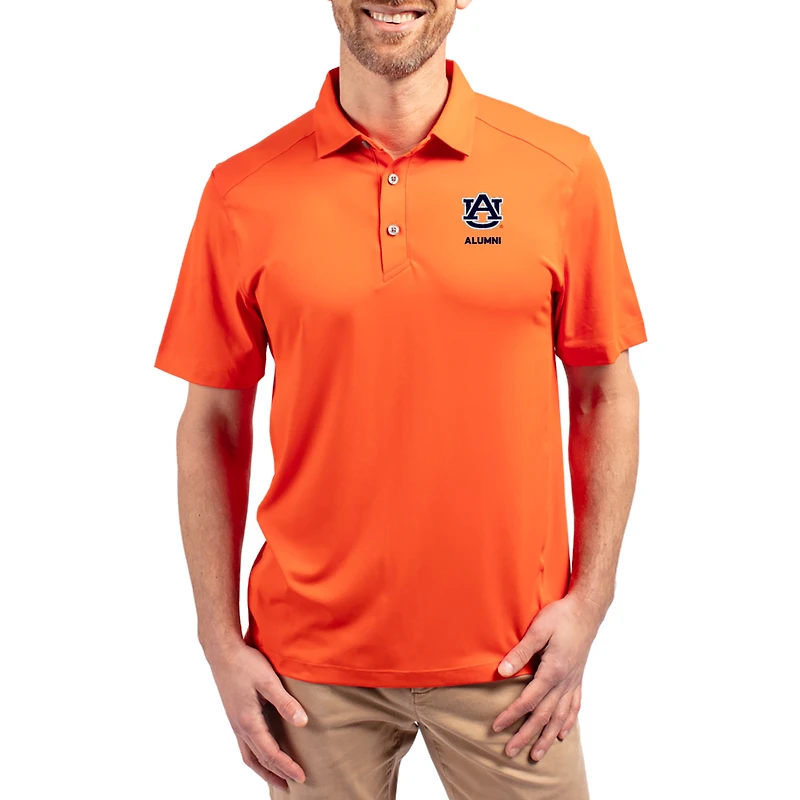 Men's Cutter & Buck  Orange Auburn Tigers Forge Alumni Eco Stretch Recycled Polo