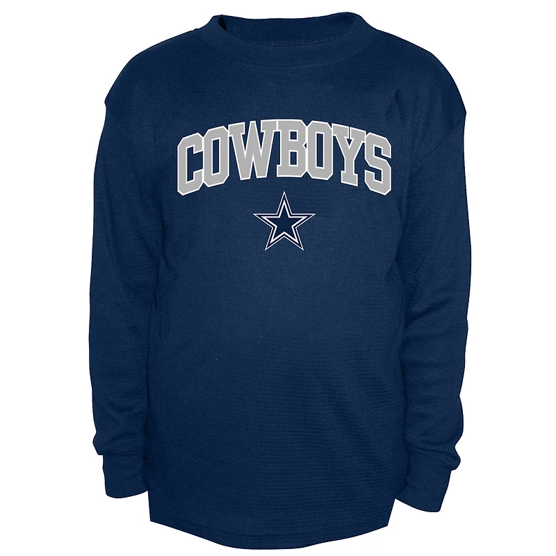 Men's Fanatics Navy Dallas Cowboys Big & Tall Thermal Long Sleeve Crew Neck T-Shirt