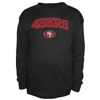 Men's Fanatics Black San Francisco 49ers Big & Tall Thermal Long Sleeve Crew Neck T-Shirt