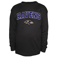 Men's Fanatics Black Baltimore Ravens Big & Tall Thermal Long Sleeve Crew Neck T-Shirt