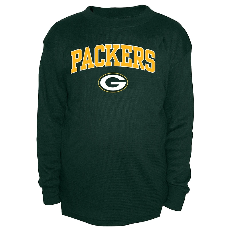 Men's Fanatics Green Green Bay Packers Big & Tall Thermal Long Sleeve Crew Neck T-Shirt