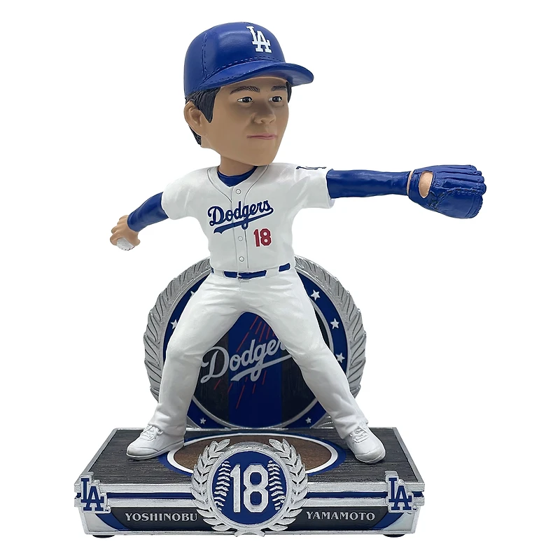 FOCO Yoshinobu Yamamoto Los Angeles Dodgers 8" Exclusive Elite Icon Bobblehead