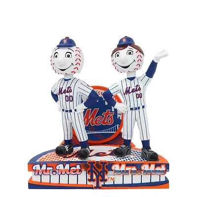 FOCO Mr. & Mrs. Met New York Mets 5" Mascot Elite Icon Bobblehead
