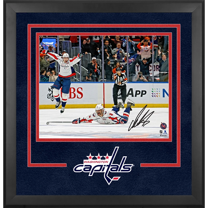 Alexander Ovechkin Washington Capitals Autographed Deluxe Framed 16" x 20" 895th Goal Celebration Photograph