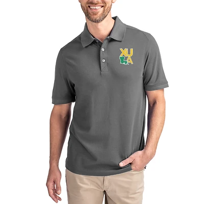 Men's Cutter & Buck Xavier University of Louisiana Gold Rush Advantage Eco Pique Tri-Blend Polo