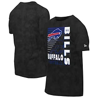 Men's New Era Black Buffalo Bills Retro Logo Enzyme Washed Oversized T-Shirt