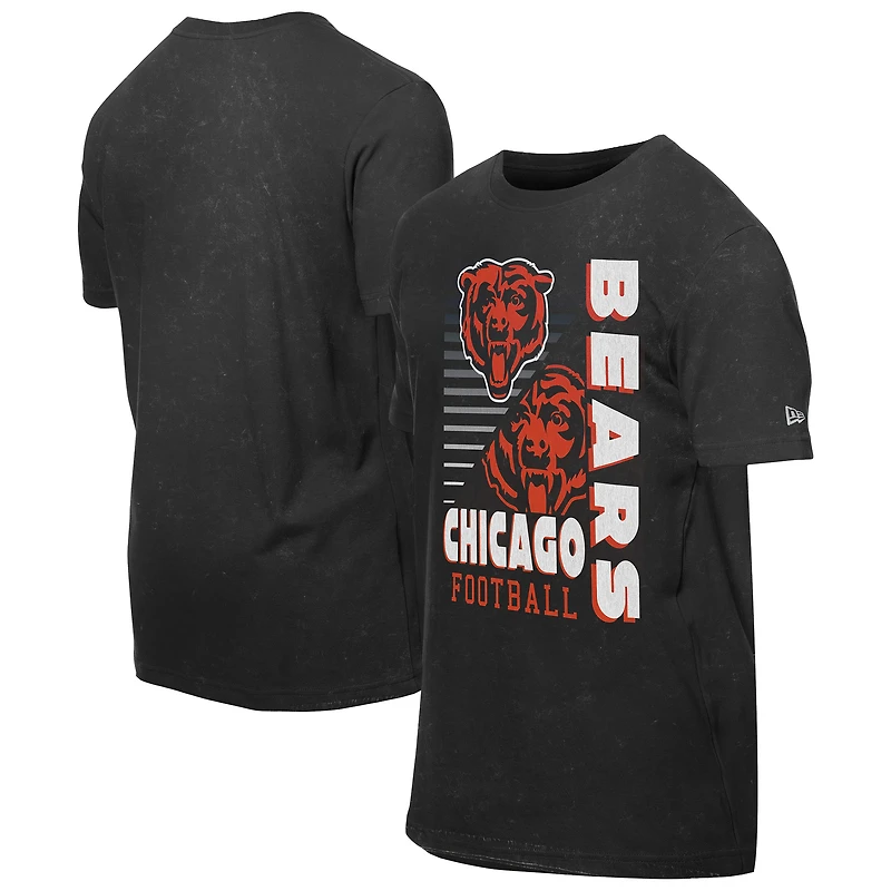 Men's New Era Black Chicago Bears Enzyme Washed Oversized T-Shirt