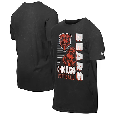 Men's New Era Black Chicago Bears Enzyme Washed Oversized T-Shirt