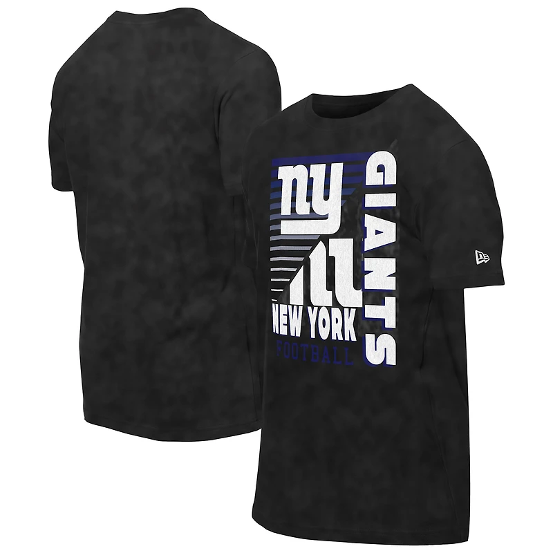 Men's New Era Black York Giants Enzyme Washed Oversized T-Shirt