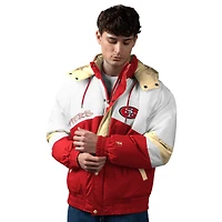Men's Pro Player Scarlet/Gold San Francisco 49ers Shoulder To Shoulder Polyfill Full-Zip Hooded Jacket