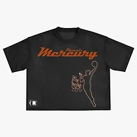 Unisex round21 Black Phoenix Mercury Oversized Mesh Boxy Top
