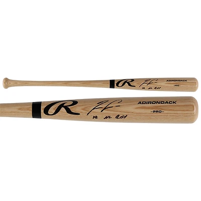 Ronald Acuña Jr. Atlanta Braves Autographed Blonde Rawlings Pro Bat with "18 NL ROY" Inscription