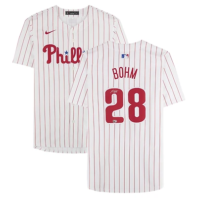 Alec Bohm Philadelphia Phillies Autographed White Nike Limited Jersey