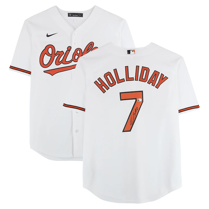 Jackson Holliday Baltimore Orioles Autographed White Nike Replica Jersey