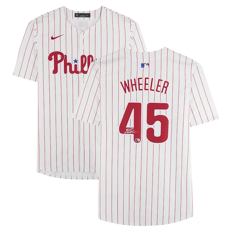 Zack Wheeler Philadelphia Phillies Autographed White Nike Limited Jersey