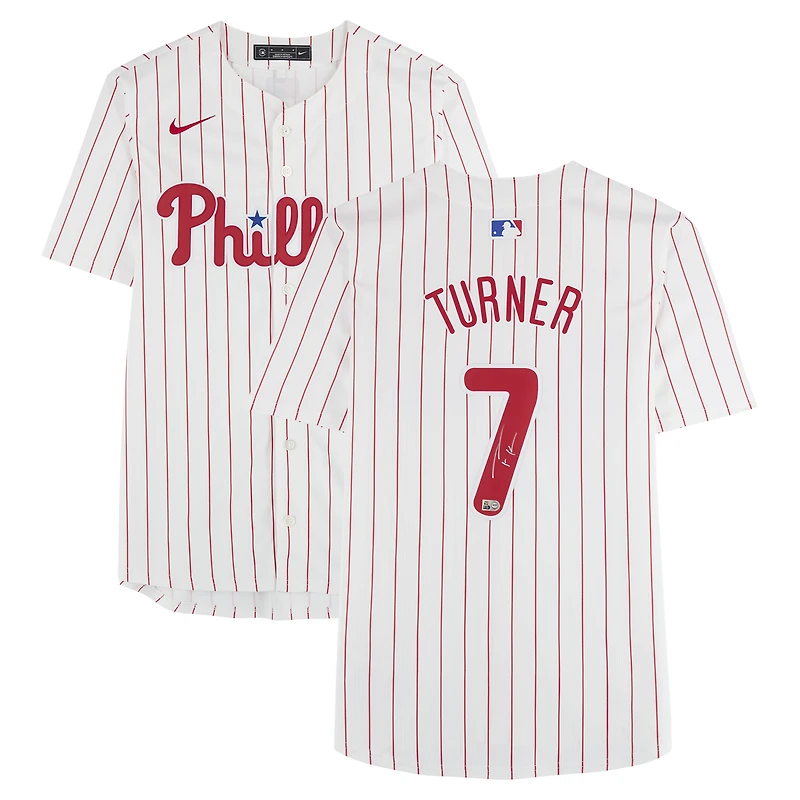 Trea Turner Philadelphia Phillies Autographed White Nike Limited Jersey