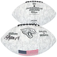 Brian Thomas Jr. Jacksonville Jaguars Autographed 2024 Salute To Service Wilson Football