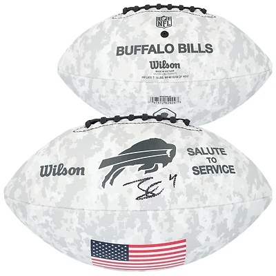 James Cook III Buffalo Bills Autographed 2024 Salute To Service Wilson Football