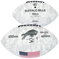 James Cook III Buffalo Bills Autographed 2024 Salute To Service Wilson Football