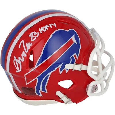 Andre Reed Buffalo Bills Autographed Riddell 1897-2001 Throwback Speed Mini Helmet with "HOF 14" Inscription
