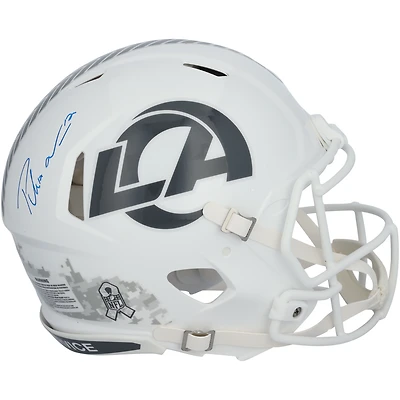 Puka Nacua Los Angeles Rams Autographed Riddell 2024 Salute To Service Speed Authentic Helmet