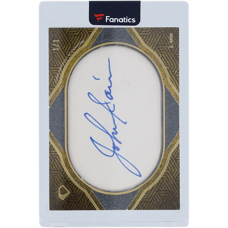 Johnny Sain Boston Braves Autographed 2024 Topps Diamond Icons Cut Autograph #CS-JS #1/1 Card
