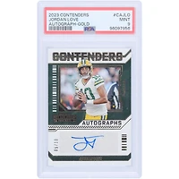 Jordan Love Green Bay Packers Autographed 2023 Panini Contenders Gold #CA-JLO #5/10 PSA Authenticated 9 Card