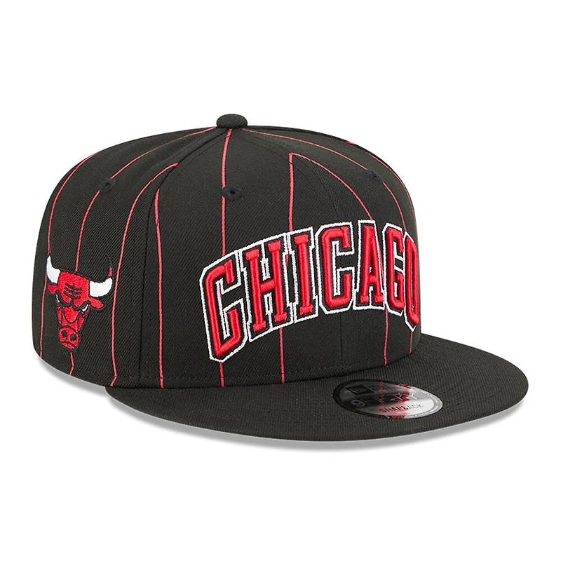 Men's New Era Black Chicago Bulls Jersey Hook Statement Edition 9FIFTY Snapback Hat