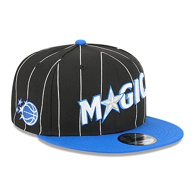 Men's New Era Black/Blue Orlando Magic Jersey Hook Statement Edition 9FIFTY Snapback Hat