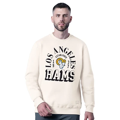 Men's MSX by Michael Strahan  White Los Angeles Rams Whiteout Tri-Blend Sweatshirt