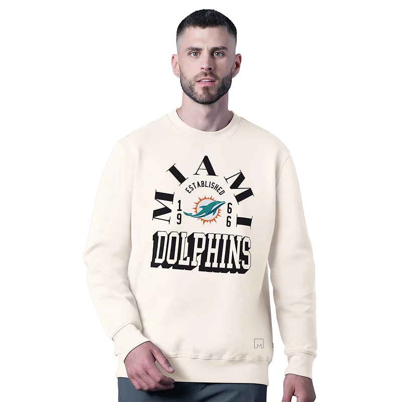 Men's MSX by Michael Strahan  White Miami Dolphins Whiteout Sweatshirt