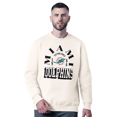Men's MSX by Michael Strahan  White Miami Dolphins Whiteout Sweatshirt