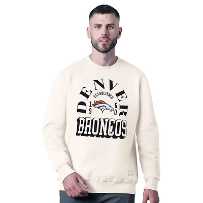 Men's MSX by Michael Strahan  White Denver Broncos Whiteout Sweatshirt
